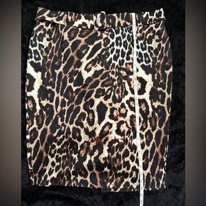 NYCC Leopard Print Skirt with Belt